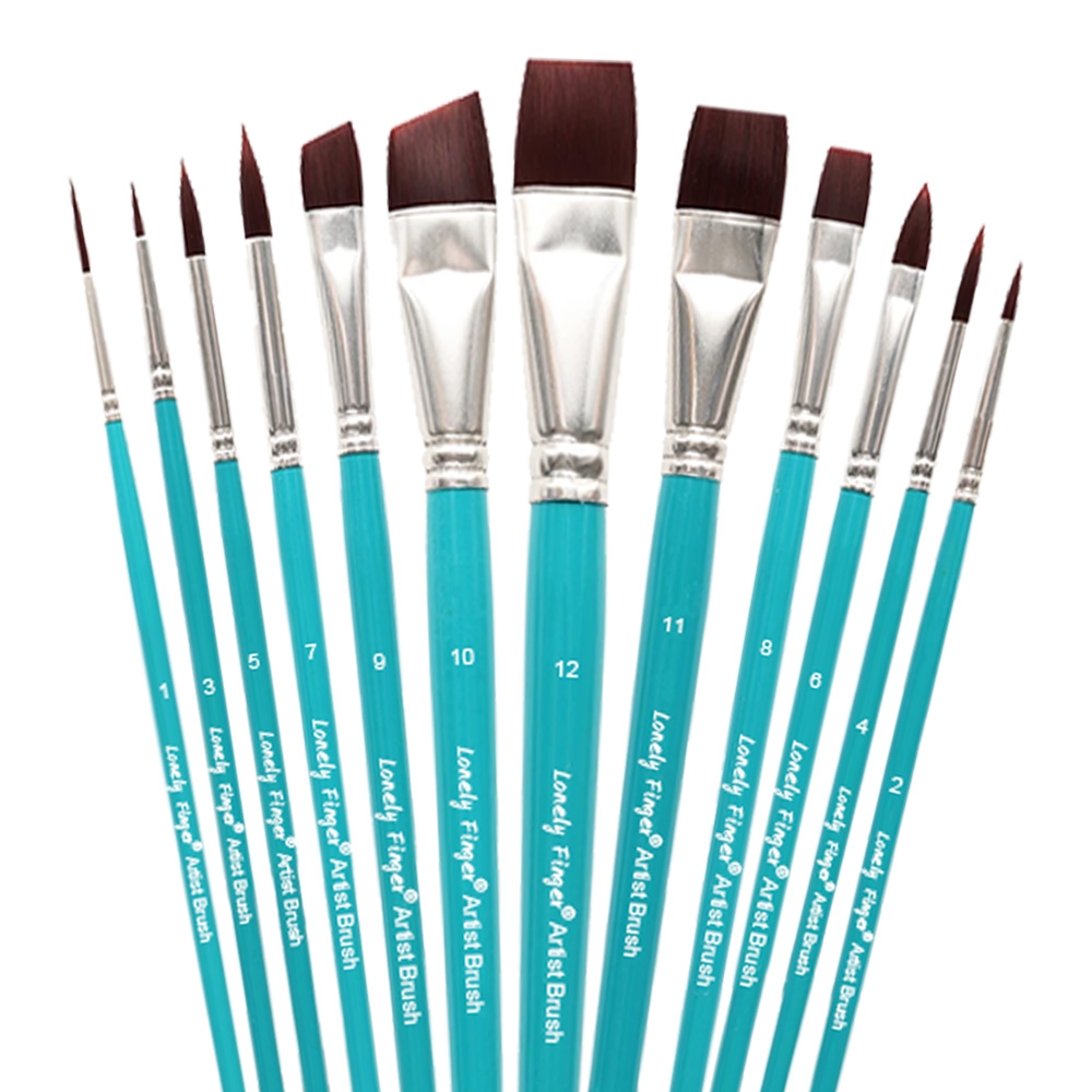 Cosplay Prop Paint - Face Paint Brushes, 12/24PCS Artist Acrylic