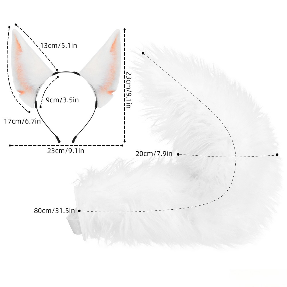 Tail Kemonomi Faux Fur Fox Ear - Cosplay Prop Kit review and price