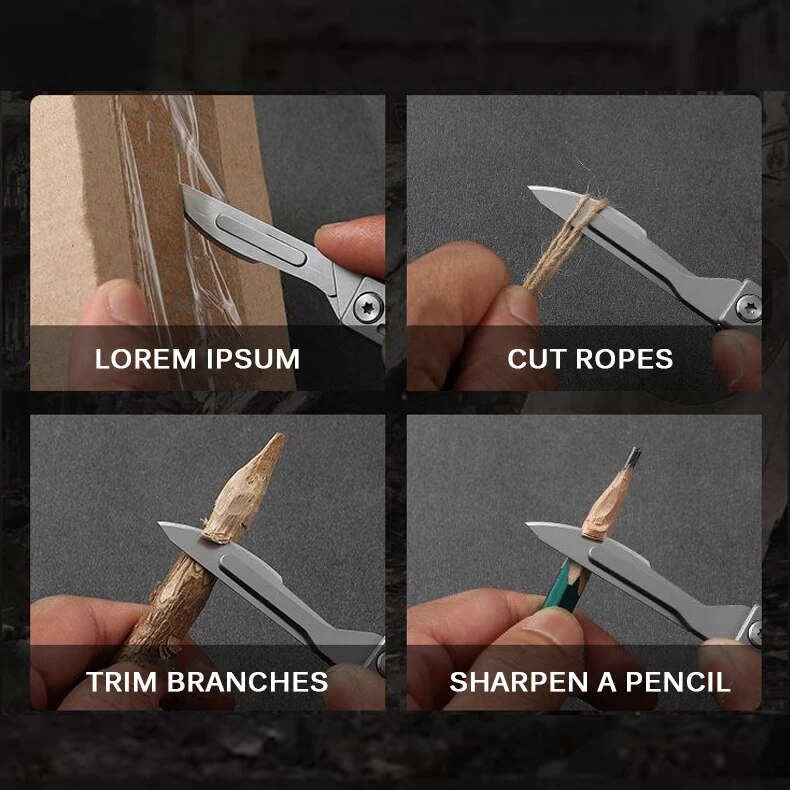 Folding Knife Stainless Steel  - Craft Knife Set review and price