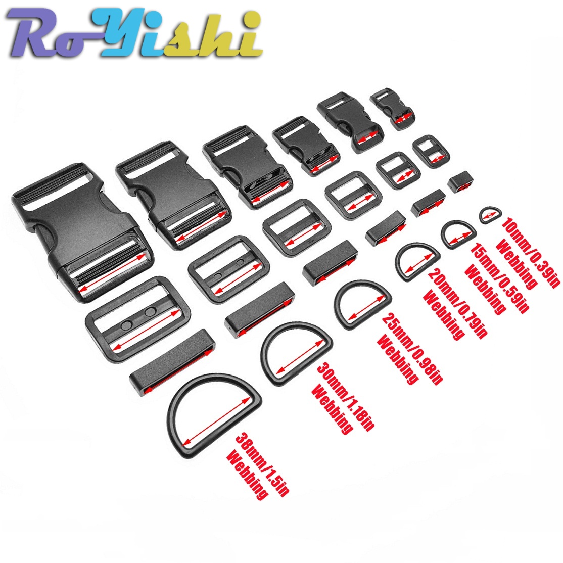 1-10 Set Plastic Side Release  - D Ring Strap review and price