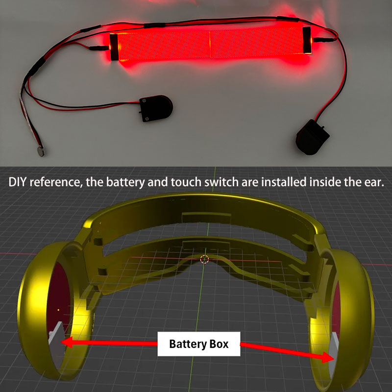 Red Flexible Bendable DIY LED  - Cosplay Prop Kit review and price