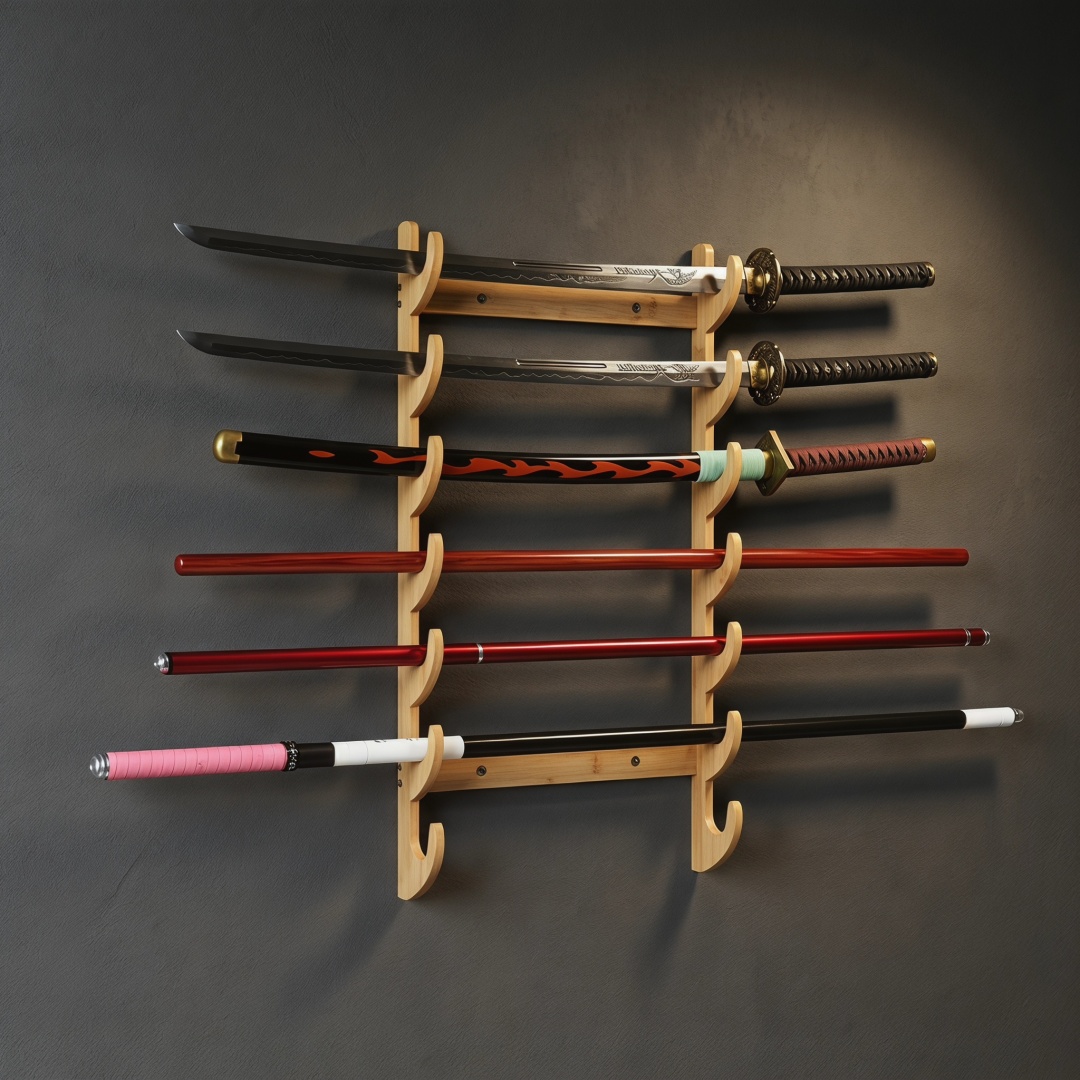 1-8Layer Wood Sword Stand Kata - Cosplay Prop Display review and price