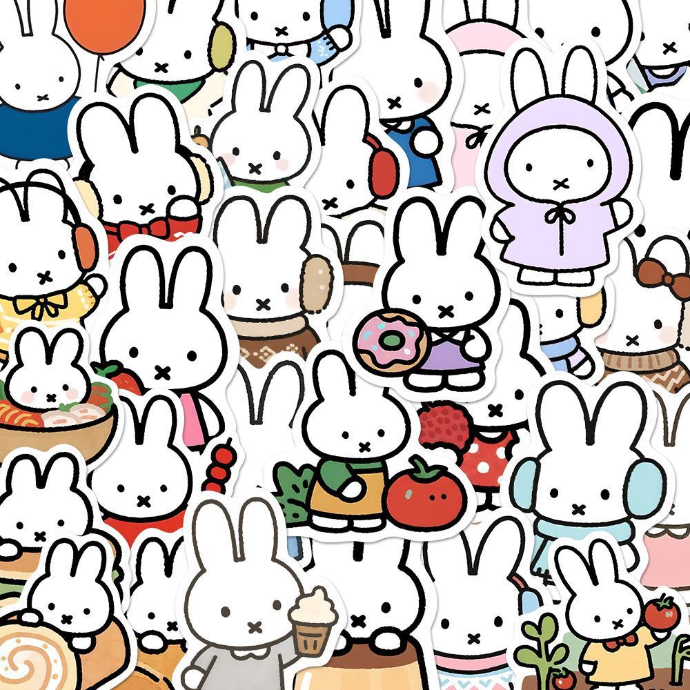 80PCS Kawaii Miffy Cute Sticke - Cosplay Floating Prop review and price