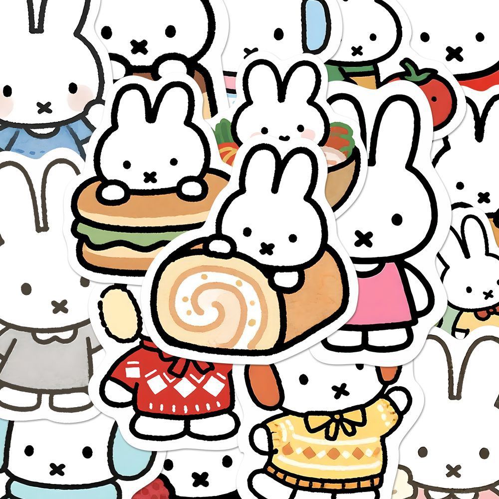 80PCS Kawaii Miffy Cute Sticke - Cosplay Floating Prop review and price