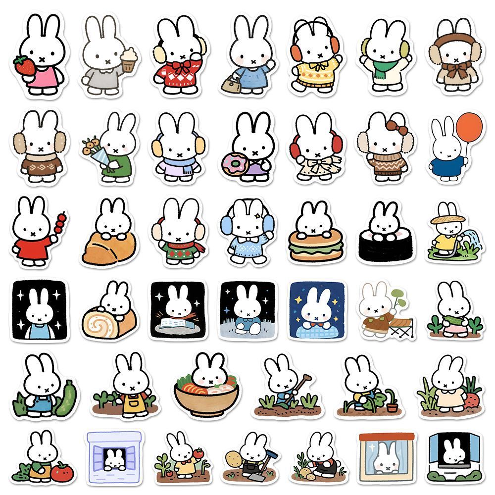 80PCS Kawaii Miffy Cute Sticke - Cosplay Floating Prop review and price