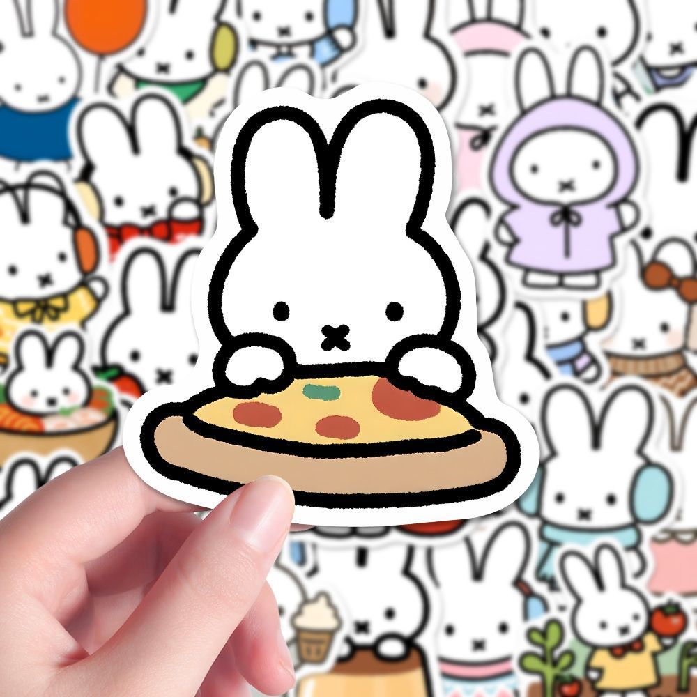 80PCS Kawaii Miffy Cute Sticke - Cosplay Floating Prop review and price