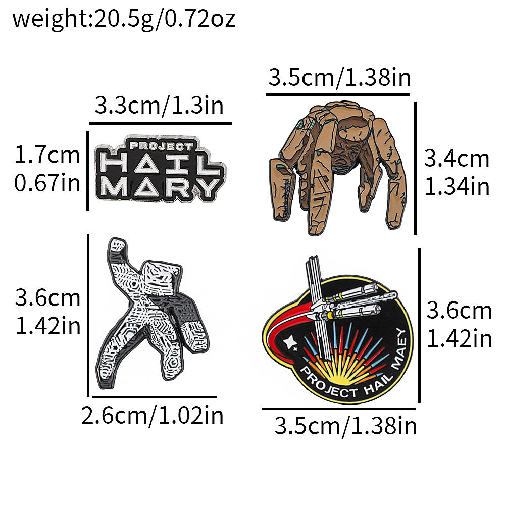 4pc Sci-Fi Enamel Pin Set Proj - Cosplay Prop Bag review and price