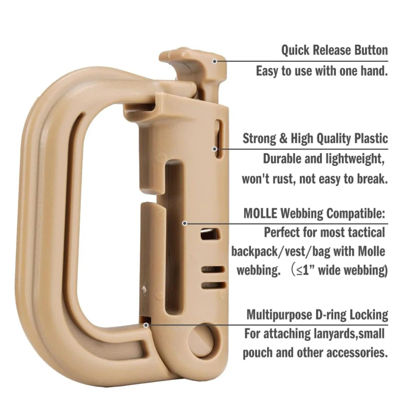 5Pcs Plastic D-Ring Tactical C - D Ring Strap review and price
