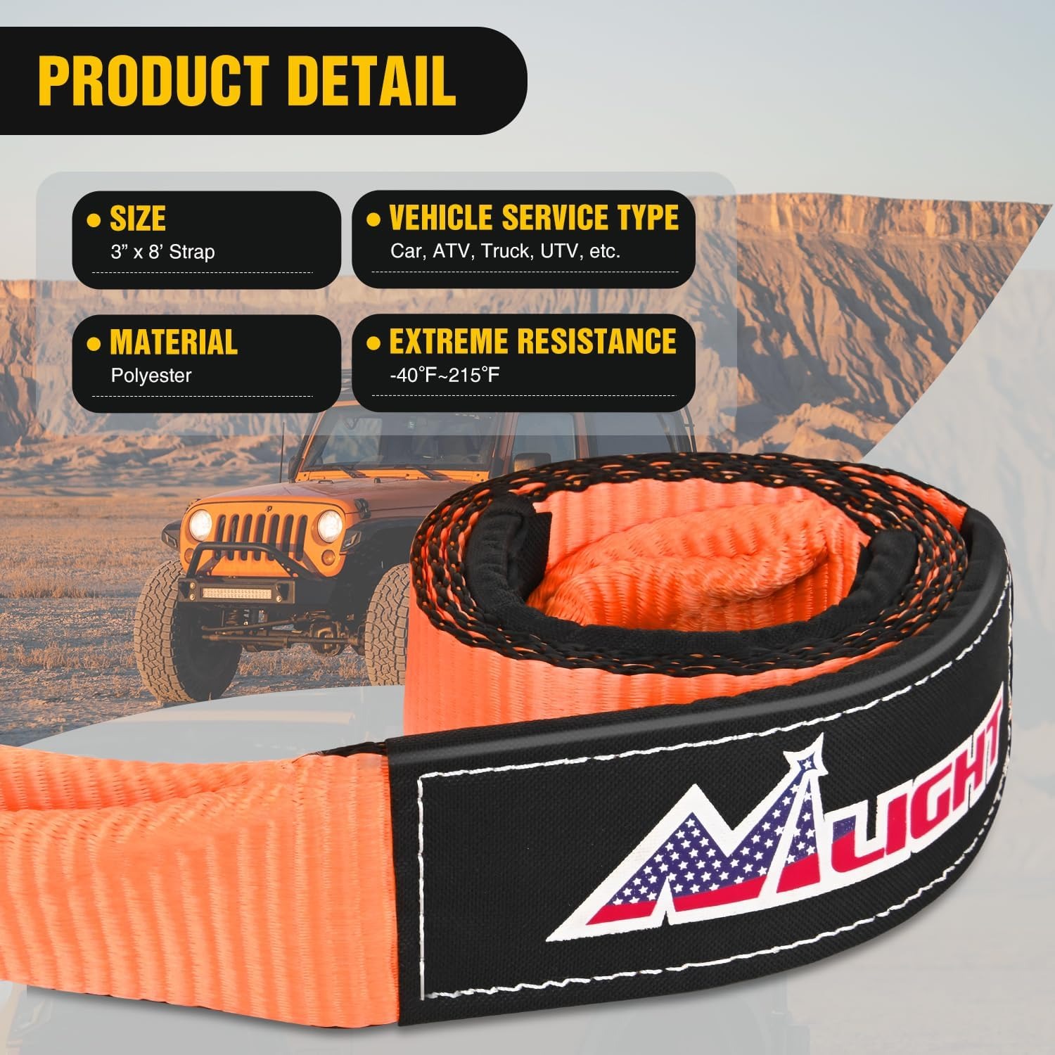 Nilight Offroad Recovery Kit 3 - D Ring Strap review and price